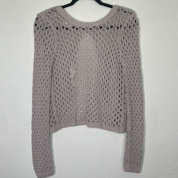 Rebecca Taylor Cross Back Crew Moonlight Crochet Open Back - Picture 2 of 12